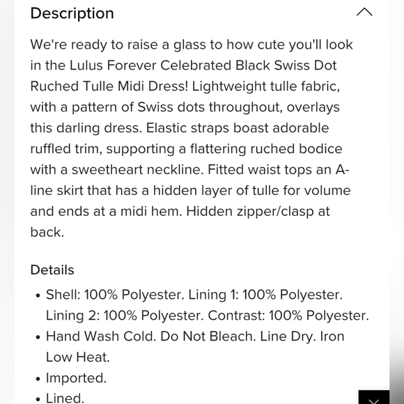 NWT! Lulus- Forever Celebrated Black Swiss Dot Ruched Tulle Midi Dress, Size XS - Picture 5 of 5